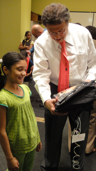 Photo of Mr. G. and a young girl