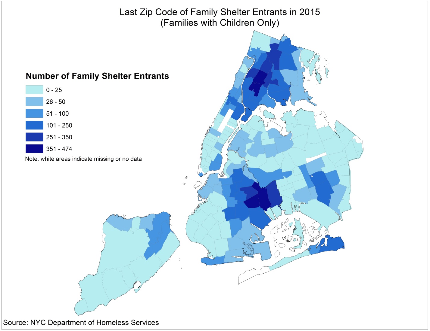 Family Shelter Entrants Come Predominantly From A Few Clustered