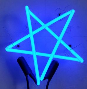 Neon blue star by Norma Markley