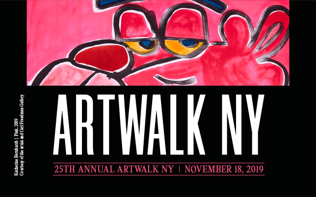 GRAPHIC: 25th Annual ARTWALK NY - November 18, 2019, Benefiting the Coalition for the Homeless, Artist Honoree Katherine Bernhardt, Philanthropic Honoree: Michael Platt; Spring Studios, 50 Varick Street, NYC