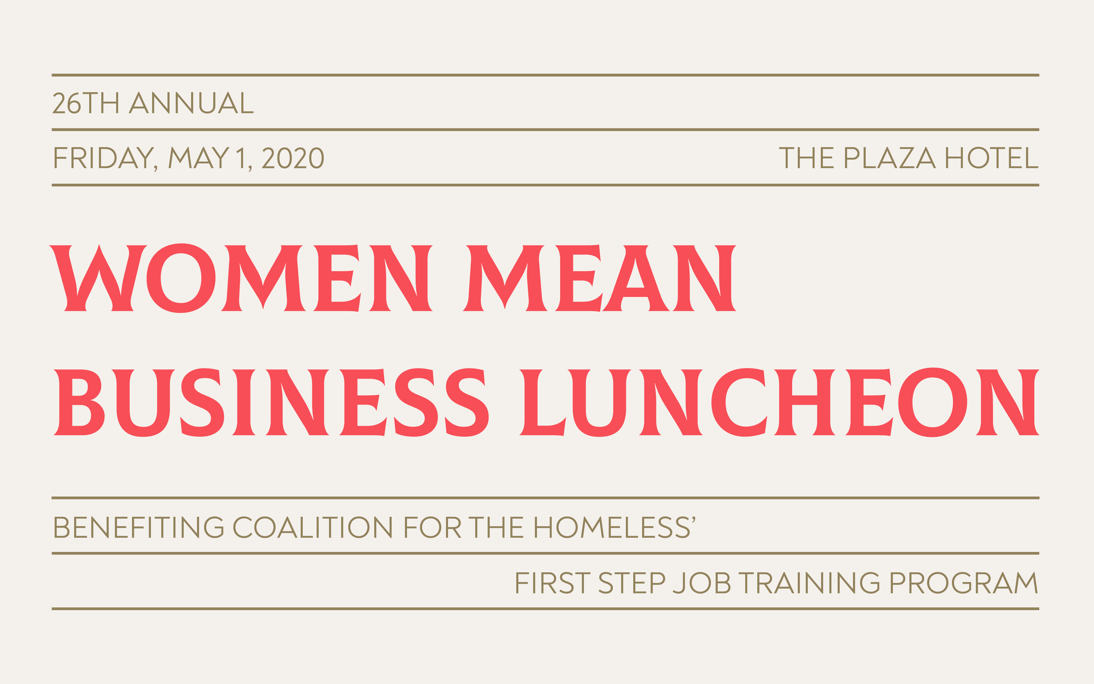 Women Mean Business Luncheon 2020