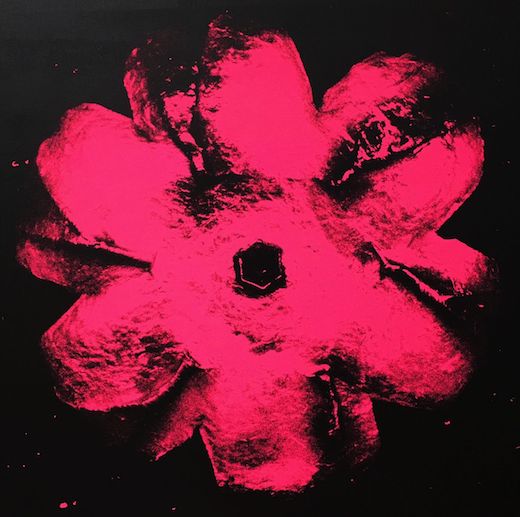 Power Flower N-2 (light pink on black), 2016