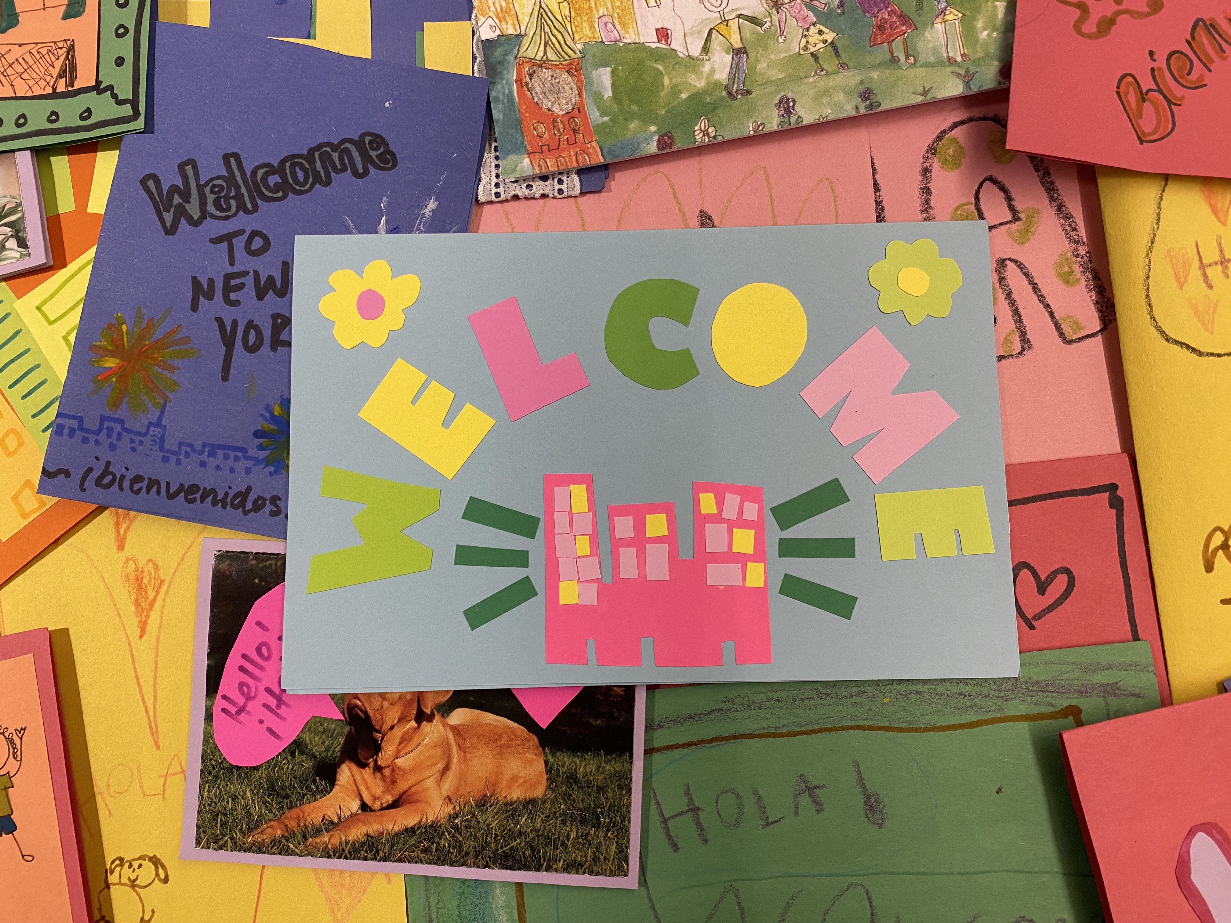 Members created more than 200 welcome cards to welcome new neighbors at a family shelter in Midtown.
